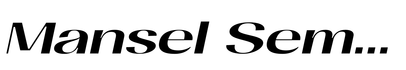 Mansel Semi Bold Expanded Italic